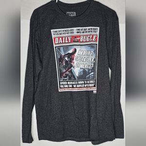 Loot Crate DX Exclusive SPIDER-MAN Daily Bugle Long Sleeve T-Shirt Mens Large